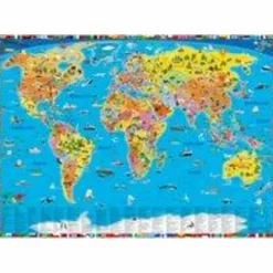 Clearance ILLUSTRIERTE POLITISCHE WELTKARTE - Karte Wandkarten Und Poster