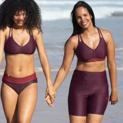 Discount SHORT HIGH WAIST TIGHT  CHILL DARK BERRY Damen - Shorts Damen Outdoorhosen