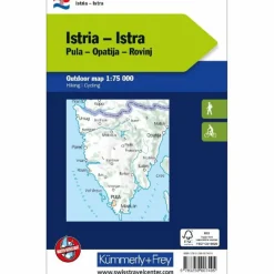 Fahrradkarten|Wanderkarten Und Winterkarten^ISTRIEN NR. 01 OUTDOORKARTE KROATIEN 1:75 000 - Karte