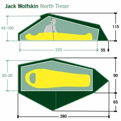 Jack Wolfskin 1-Personen-Zelte|3-Jahreszeiten-Zelte^NORTH TIMER - Tunnelzelt