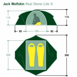 Jack Wolfskin 2-Personen-Zelte|Sommerzelte^REAL DOME LITE II - Kuppelzelt