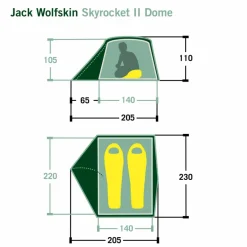 Jack Wolfskin 2-Personen-Zelte|3-Jahreszeiten-Zelte^SKYROCKET II DOME - Kuppelzelt