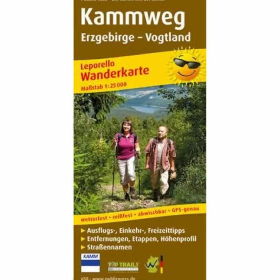 Wanderkarten Und Winterkarten|Wanderkarten Und Winterkarten^KAMMWEG ERZGEBIRGE - VOGTLAND 1 : 25 000 - Wanderkarte