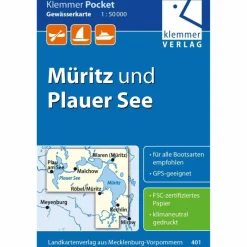 Discount KLEMMER POCKET GEWÄSSERKARTE MÜRITZ - Wasserkarte Gewässerkarten|Gewässerkarten