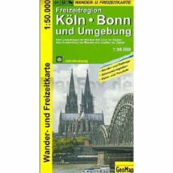 Wanderkarten Und Winterkarten|Wanderkarten Und Winterkarten^KÖLN, BONN UND UMGEBUNG - WANDER- UND FREIZEITKARTE 1:50 000 - Wanderkarte