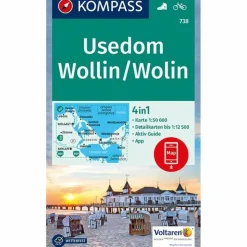 Best KOKA 738 USEDOM, WOLLIN/WOLIN - Wanderkarte Fahrradkarten|Wanderkarten Und Winterkarten