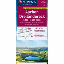 Fahrradkarten|Fahrradkarten^KOMPASS FAHRRADKARTE 3324 AACHEN, DREILÄNDERECK, EIFEL