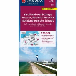 Fahrradkarten|Fahrradkarten^KOMPASS FAHRRADKARTE 3369 FISCHLAND-DARß-ZINGST, ROSTOCK