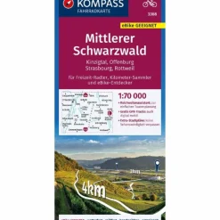 Fahrradkarten|Fahrradkarten^KOMPASS FAHRRADKARTE 3368 MITTLERER SCHWARZWALD, KINZIGTAL