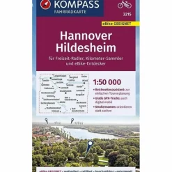 KOMPASS FAHRRADKARTE HANNOVER, HILDESHEIM 1:50.000, FK 3215 - Fahrradkarte Fahrradkarten|Fahrradkarten