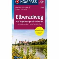 KOMPASS FAHRRAD-TOURENKARTE ELBERADWEG Fahrradkarten|Fahrradkarten