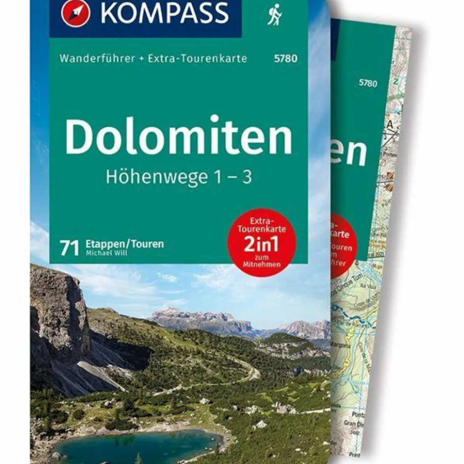 Discount KOMPASS WANDERFÜHRER DOLOMITEN HÖHENWEG 1 BIS 3 Wanderführer