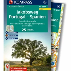 Wanderführer^KOMPASS WANDERFÜHRER JAKOBSWEG PORTUGAL - SPANIEN 25 ETAPPEN