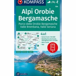 Online KOMPASS WANDERKARTE 104 ALPI OROBIE BERGAMASCHE 1:50000 Wanderkarten Und Winterkarten|Wanderkarten Und Winterkarten