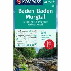 Wanderkarten Und Winterkarten|Wanderkarten Und Winterkarten^KOMPASS WANDERKARTE 872 BADEN-BADEN, MURGTAL, GAGGENAU