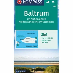 Wanderkarten Und Winterkarten|Wanderkarten Und Winterkarten^KOMPASS WANDERKARTE 730 BALTRUM