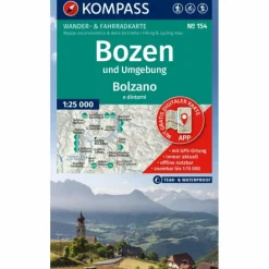 Wanderkarten Und Winterkarten|Wanderkarten Und Winterkarten^KOMPASS WANDERKARTE 154 BOZEN UND UMGEBUNG
