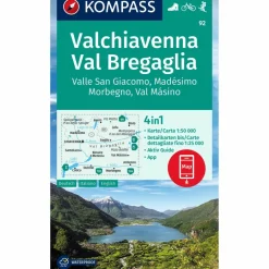 Wanderkarten Und Winterkarten|Wanderkarten Und Winterkarten^KOMPASS WANDERKARTE 92 CHIAVENNA/VAL BREGAGLIA