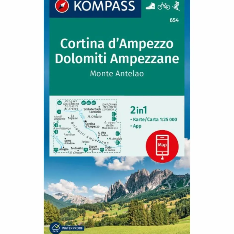 KOMPASS WANDERKARTE 654 CORTINA D'AMPEZZO Wanderkarten Und Winterkarten|Wanderkarten Und Winterkarten