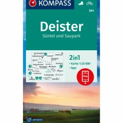 Online KOMPASS WANDERKARTE 864 DEISTER, SÜNTEL UND SAUPARK Wanderkarten Und Winterkarten|Wanderkarten Und Winterkarten