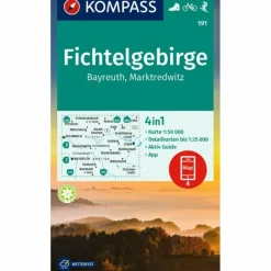 Wanderkarten Und Winterkarten|Wanderkarten Und Winterkarten^KOMPASS WANDERKARTE 191 FICHTELGEBIRGE, BAYREUTH