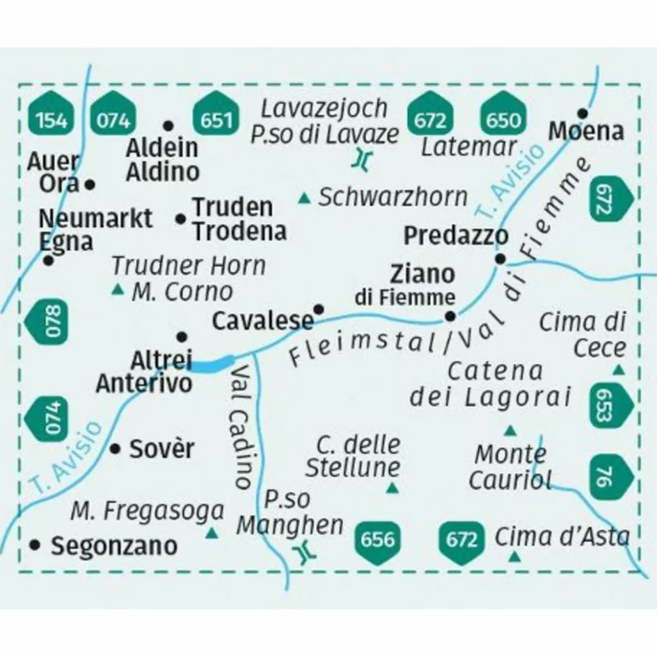 Wanderkarten Und Winterkarten|Wanderkarten Und Winterkarten^KOMPASS WANDERKARTE 655 FLEIMSTAL / VAL DI FIEMME