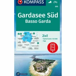 Wanderkarten Und Winterkarten|Wanderkarten Und Winterkarten^KOMPASS WANDERKARTE 695 GARDASEE SÜD, BASSO GARDA 1:25.000