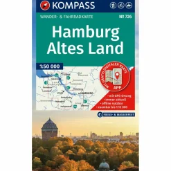 Best KOMPASS WANDERKARTE 726 HAMBURG, ALTES LAND 1:50.000 Wanderkarten Und Winterkarten|Wanderkarten Und Winterkarten