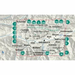 Wanderkarten Und Winterkarten|Wanderkarten Und Winterkarten^KOMPASS WANDERKARTE 036 INNSBRUCK, NORDKETTE