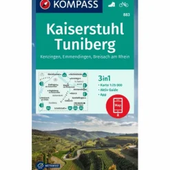 Wanderkarten Und Winterkarten|Wanderkarten Und Winterkarten^KOMPASS WANDERKARTE 883 KAISERSTUHL, TUNIBERG, KENZINGEN