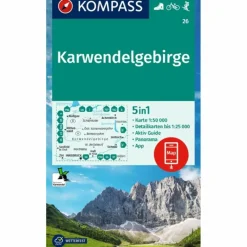 Clearance KOMPASS WANDERKARTE 26 KARWENDELGEBIRGE 1:50.000 Wanderkarten Und Winterkarten|Wanderkarten Und Winterkarten