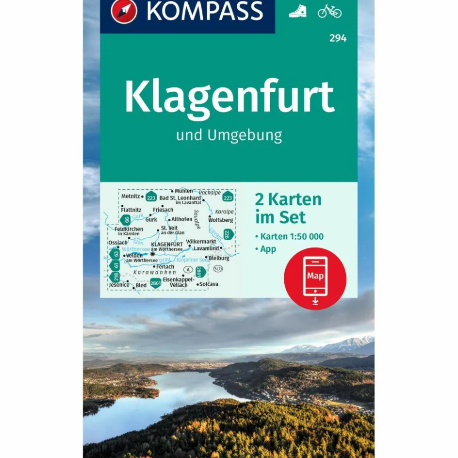 Best KOMPASS WANDERKARTE 294 KLAGENFURT UND UMGEBUNG 1:50000 Wanderkarten Und Winterkarten|Wanderkarten Und Winterkarten