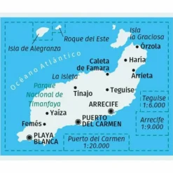 Clearance KOMPASS WANDERKARTE 241 LANZAROTE 1:50.000 Wanderkarten Und Winterkarten|Wanderkarten Und Winterkarten