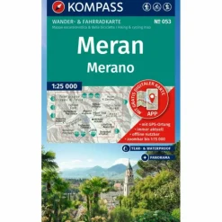 Outlet KOMPASS WANDERKARTE 053 MERAN / MERANO 1:25.000 Wanderkarten Und Winterkarten|Wanderkarten Und Winterkarten