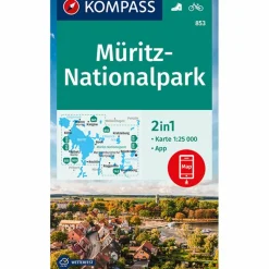 Wanderkarten Und Winterkarten|Wanderkarten Und Winterkarten^KOMPASS WANDERKARTE 853 MÜRITZ-NATIONALPARK 1:25000