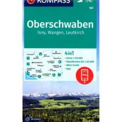 Discount KOMPASS WANDERKARTE 187 OBERSCHWABEN, ISNY, WANGEN Wanderkarten Und Winterkarten|Wanderkarten Und Winterkarten