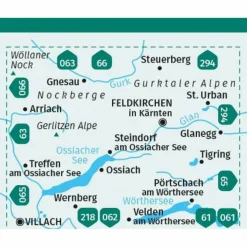 Wanderkarten Und Winterkarten|Wanderkarten Und Winterkarten^KOMPASS WANDERKARTE 62 OSSIACHER SEE, FELDKIRCHEN IN KÄRNTEN