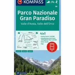 Wanderkarten Und Winterkarten|Wanderkarten Und Winterkarten^KOMPASS WANDERKARTE 86 PARCO NAZIONALE GRAN PARADISO