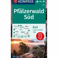 Wanderkarten Und Winterkarten|Wanderkarten Und Winterkarten^KOMPASS WANDERKARTE 473 PFÄLZERWALD SÜD 1:25.000