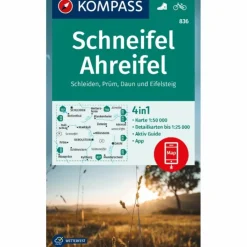 Wanderkarten Und Winterkarten|Wanderkarten Und Winterkarten^KOMPASS WANDERKARTE 836 SCHNEIFEL, AHREIFEL, SCHLEIDEN, PRÜM