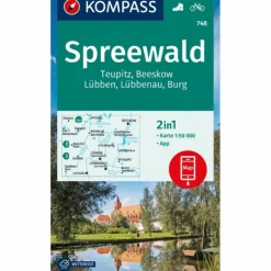 New KOMPASS WANDERKARTE 748 SPREEWALD, TEUPITZ, BEESKOW, LÜBBEN Wanderkarten Und Winterkarten|Wanderkarten Und Winterkarten