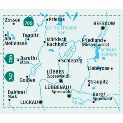 New KOMPASS WANDERKARTE 748 SPREEWALD, TEUPITZ, BEESKOW, LÜBBEN Wanderkarten Und Winterkarten|Wanderkarten Und Winterkarten