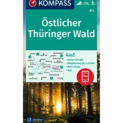 Wanderkarten Und Winterkarten|Wanderkarten Und Winterkarten^KOMPASS WANDERKARTE 813 ÖSTLICHER THÜRINGER WALD