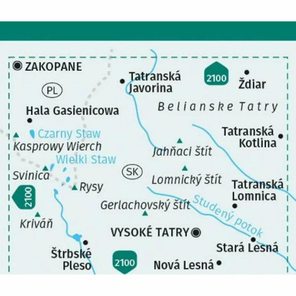 Wanderkarten Und Winterkarten|Wanderkarten Und Winterkarten^KOMPASS WANDERKARTE 2130 TATRA HOHE, BELAER
