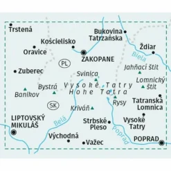 Wanderkarten Und Winterkarten|Wanderkarten Und Winterkarten^KOMPASS WANDERKARTE 2100 TATRA, HOHE, WESTLICHE, BELAER