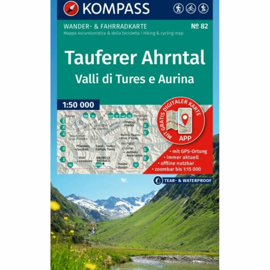 Wanderkarten Und Winterkarten|Wanderkarten Und Winterkarten^KOMPASS WANDERKARTE 82 TAUFERER AHRNTAL