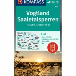 Wanderkarten Und Winterkarten|Wanderkarten Und Winterkarten^KOMPASS WANDERKARTE 805 VOGTLAND, SAALETALSPERREN, PLAUEN