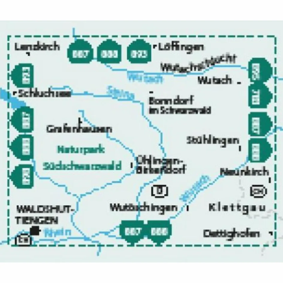 Wanderkarten Und Winterkarten|Wanderkarten Und Winterkarten^KOMPASS WANDERKARTE 899 WUTACHSCHLUCHT, WALDSHUT-TIENGEN