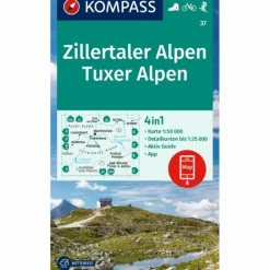 Wanderkarten Und Winterkarten|Wanderkarten Und Winterkarten^KOMPASS WANDERKARTE 37 ZILLERTALER ALPEN, TUXER ALPEN