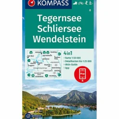 Outlet KOMPASS WANDERKARTE TEGERNSEE, SCHLIERSEE, WENDELSTEIN Wanderkarten Und Winterkarten|Wanderkarten Und Winterkarten